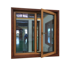 Easy Cleaning Dual Pane Tilt Turn Window Come With Wood Cladding Metal
